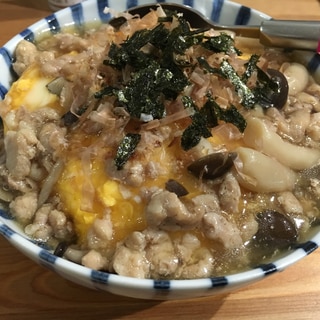 簡単！しめじとそぼろのあんかけ和風オムライス